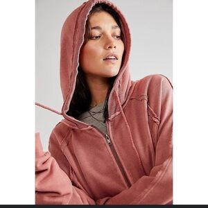 Free People Movement Rusty Red Zip-Up Jacket